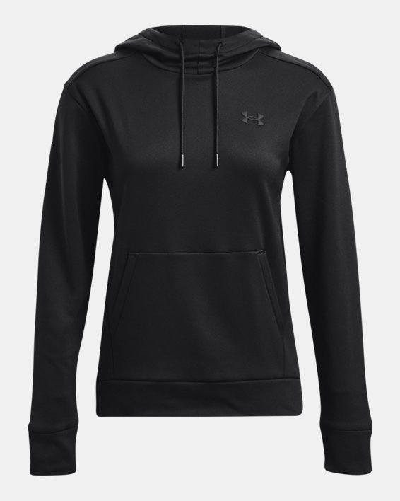 Sudadera con capucha Armour Fleece® Left Chest para mujer, Black, pdpMainDesktop image number 4